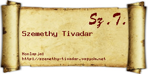 Szemethy Tivadar névjegykártya